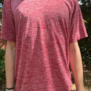 Red Short Sleeved Mens Lululemon Shirt